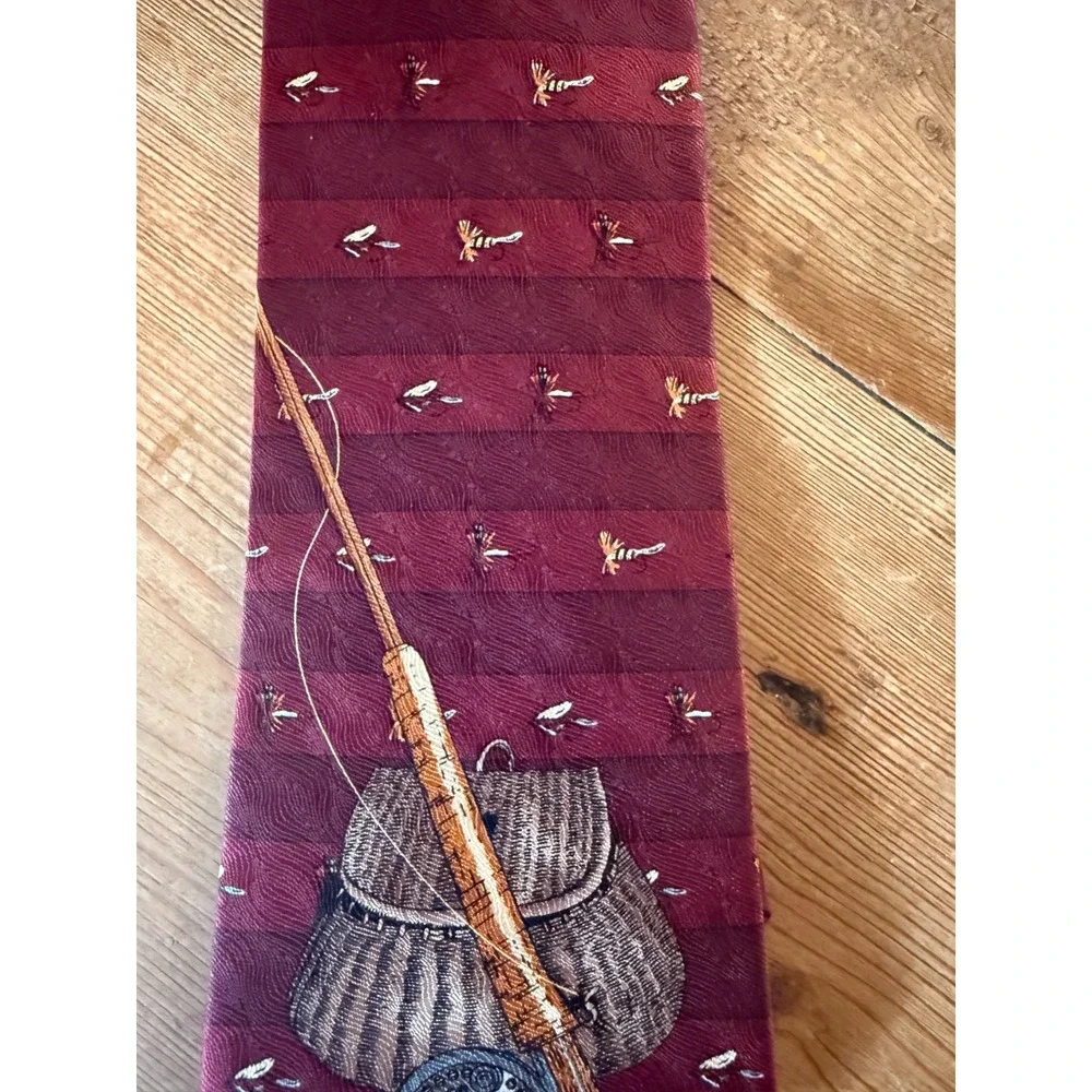 Cabela's Silk Tie Fly Fishing Creel Rod Flies‎ Maroon 58